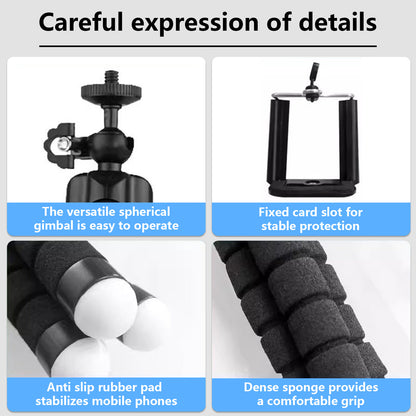 Tripod For Phone Mobile Camera Holder Clip Sports Camera Monopod Stand Octopus For Gopro Hero 11 10 9 8 Mini MAX Flexible Tripod