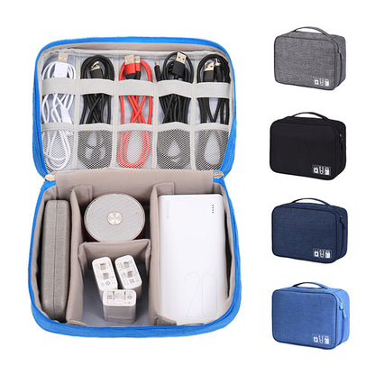 Storage Bag Organizer Waterproof Case Cable USB Gadgets Tech Pouch Digital Portable Travel Small Carrying Case