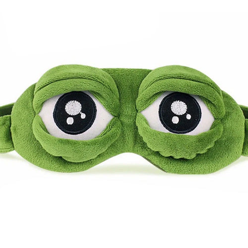 Sad Frog Sleep Mask: Soft, Portable