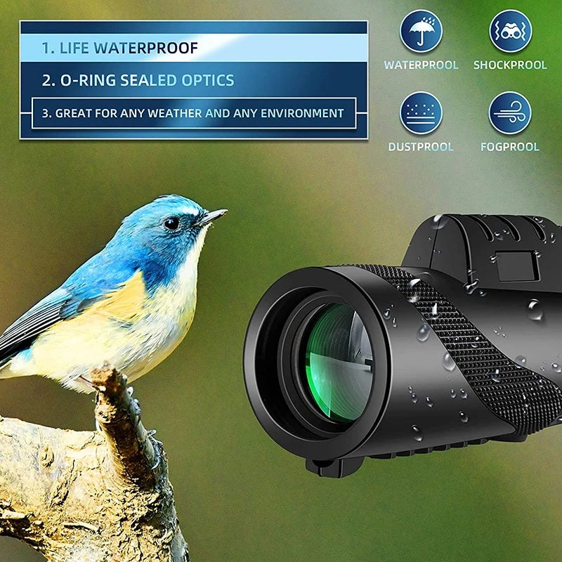 Portable Zoom HD 5000M Telescope Folding Long Distance Mini Powerful Telescope for Hunting Sports Outdoor Camping Travel