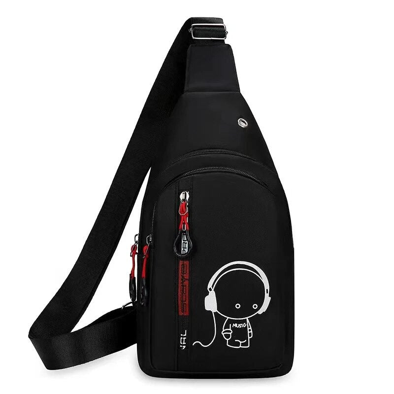 Men's Chest Bag: K-Style Crossbody