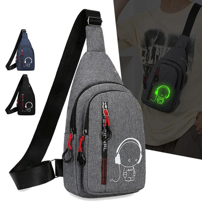 Men's Chest Bag 2024 New Casual Fashion Shoulder Bag Male Hand Crossbody Korean Cycling Backpack