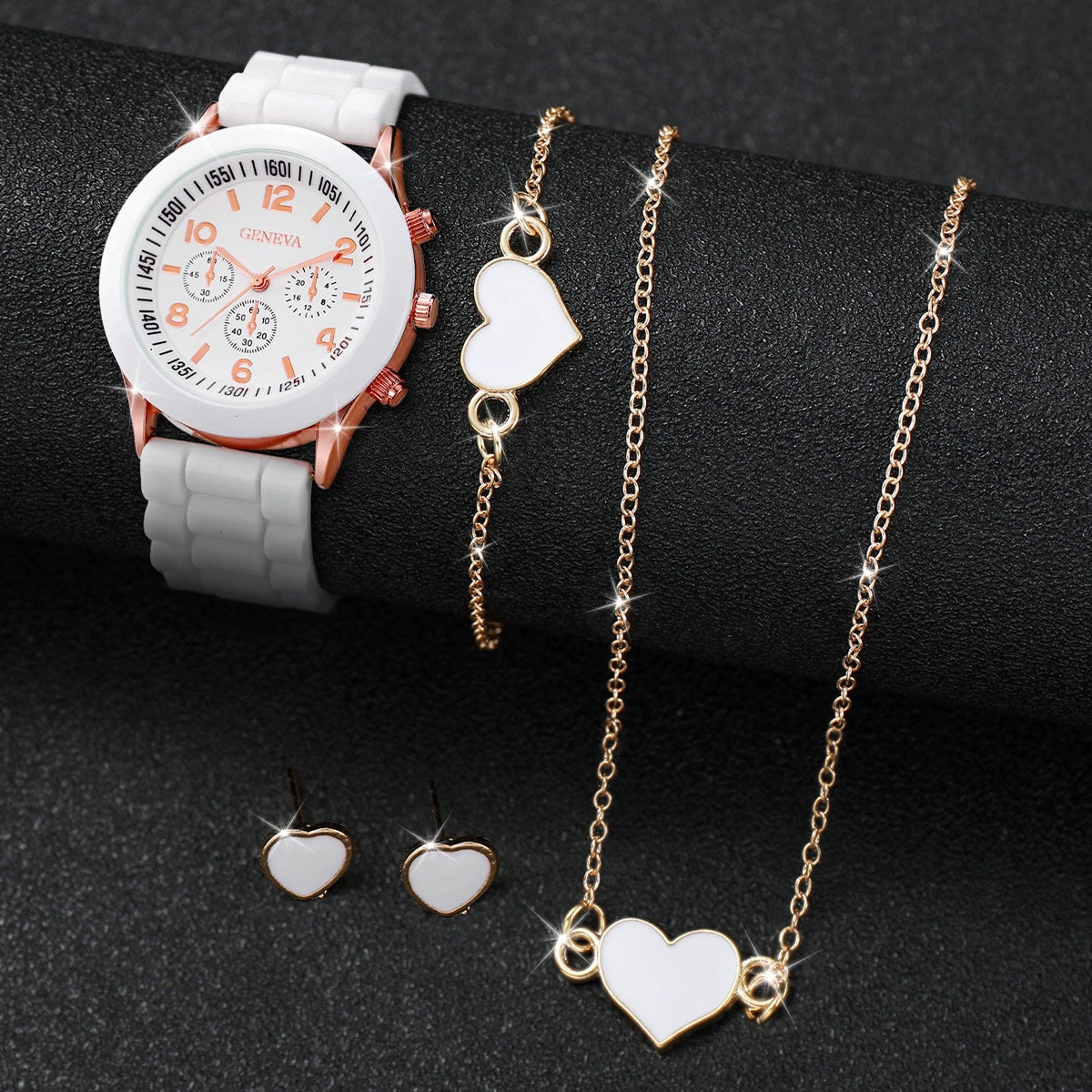 HeartQuartz 4pk Women's Watch Set