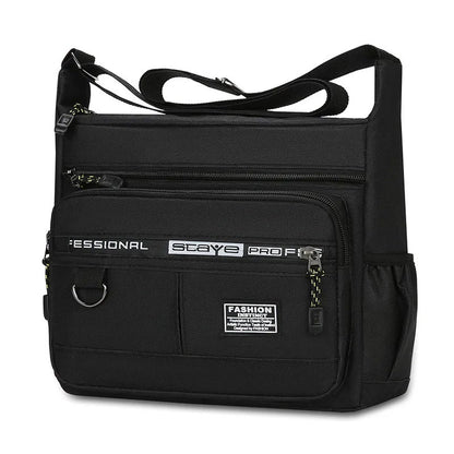 Rilibegan Men Crossbody Bag Single Shoulder Bags Big Capacity Storage Bag Fashion Multi-Pockets Business Crossbody Bags