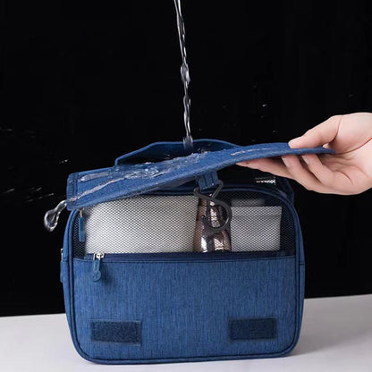 Foldable Toiletry Bag Organizer Hanging Storage Bag Bathroom Makeup Bag Case Travel Dry And Wet Separation Cosmetic Bag