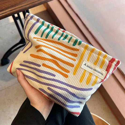 Striped Corduroy Bag