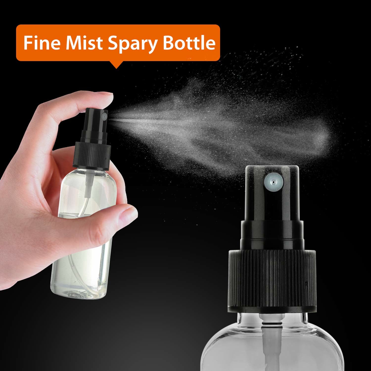 10PCS Fine Mist Clear Spray Bottles Refillable Essential Oils Vials Travel Perfumes Reusable Empty Plastic Alcohol Spray Bottle