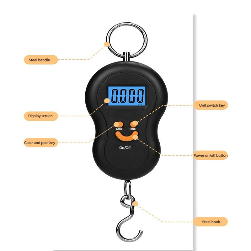 Electronic 50Kg 10g Hanging Scale LCD Kitchen Digital Scale BackLight Fishing Weights Pocket Scale Travel Luggage Scales