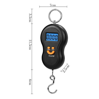 Electronic 50Kg 10g Hanging Scale LCD Kitchen Digital Scale BackLight Fishing Weights Pocket Scale Travel Luggage Scales