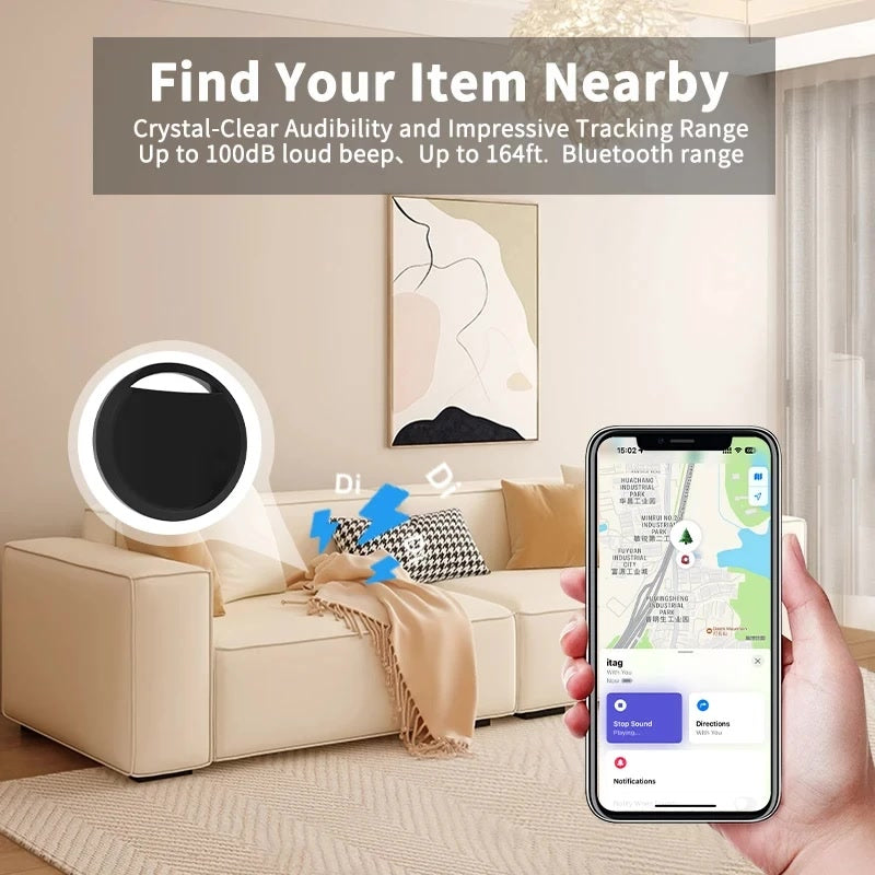 GPS Smart Air Tag Bluetooth Anti-loss Device for Apple Smart Tracker for Key Luggage Wallet  Works Find My (iOS Only) Wireless