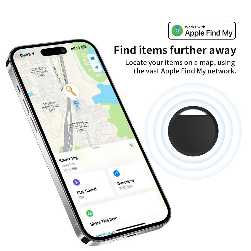 GPS Smart Air Tag Bluetooth Anti-loss Device for Apple Smart Tracker for Key Luggage Wallet  Works Find My (iOS Only) Wireless