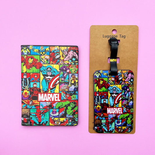 Superheroes Passport & Tag Set