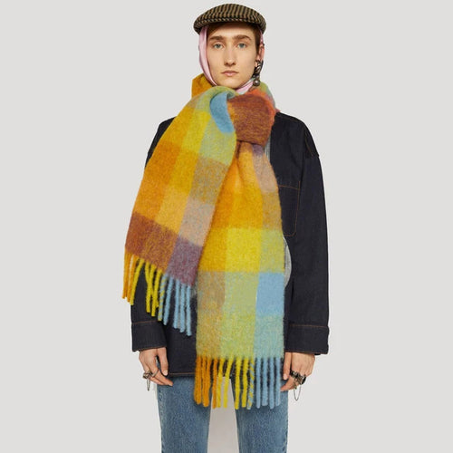 Cashmere Plaid Scarf (Unisex)