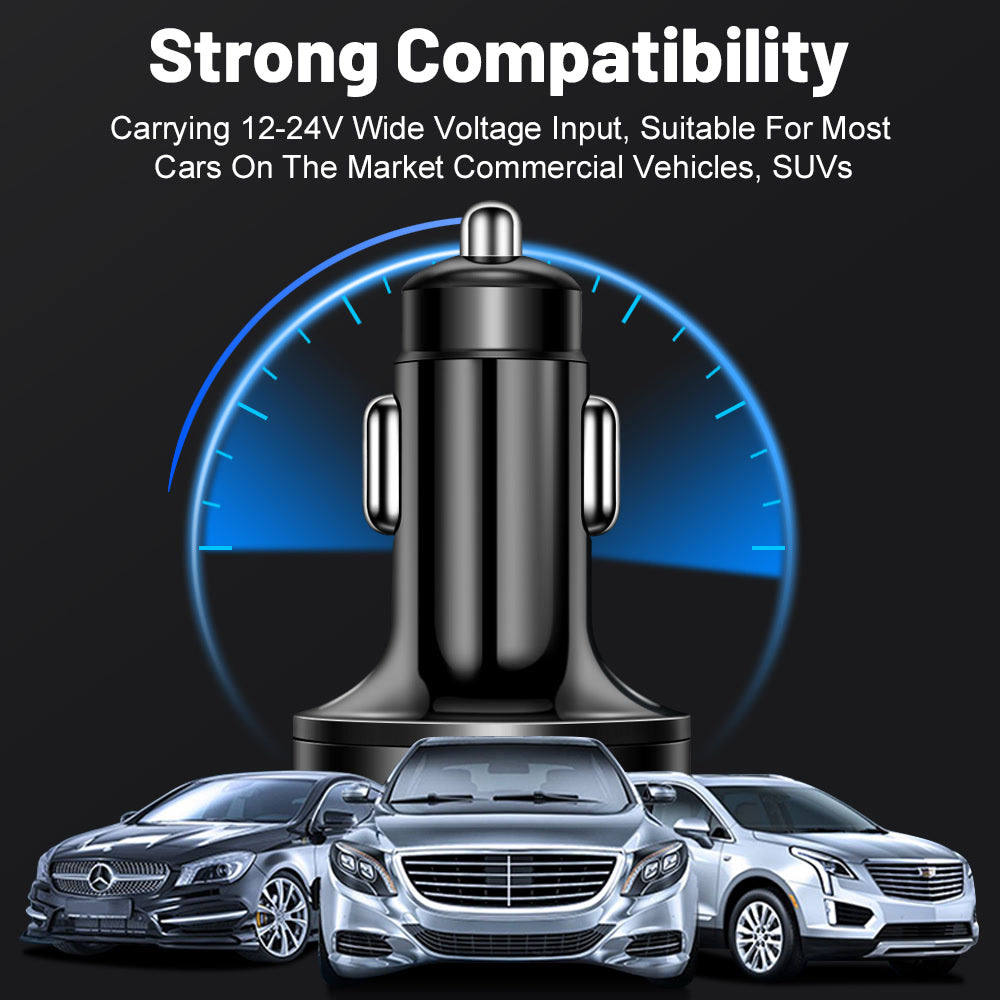 100W 6 Ports Car Charger Fast Charging PD QC3.0 USB C Car Phone Charger Type C Adapter in Car For iPhone Samsung Huawei Xiaomi