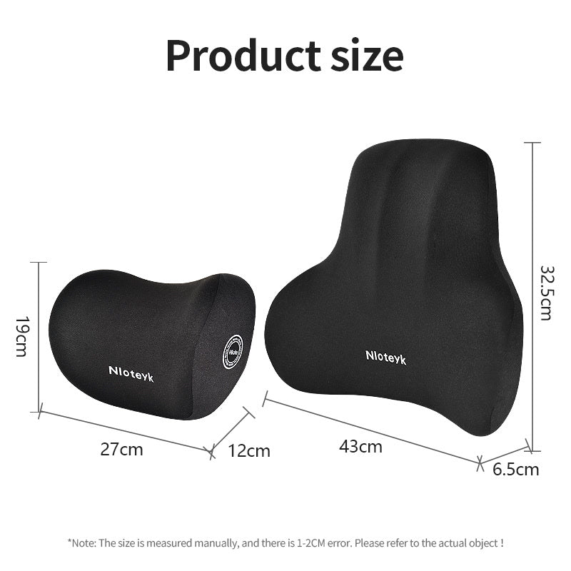 Car Memory Foam Neck Pillow Protection Lumbar Backrest Cushion Lumbar Cushion Car Headrest Cushion