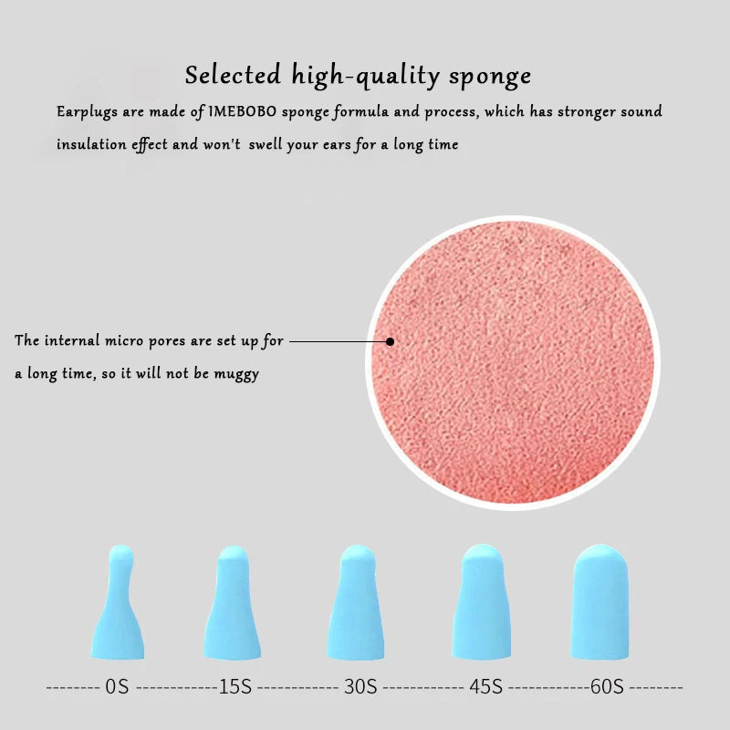 Soundproof Sleep Ear Plugs Earplugs for Sleeping Special Mute Soft Slow Rebound Student Anti-Noise Protection Anti Snore Earplug