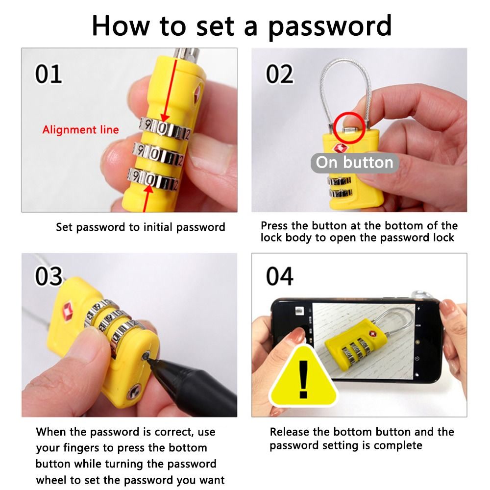 New TSA Customs Colorful Code Lock for Travel Luggage Password Changeable Lock Contrast Color Design Padlock Cabinet Locker