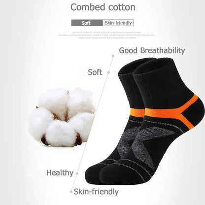 3/5/10 Pairs High Quality Men Socks Black Sports Socks Casual Soft Running Four Season Absorb Sweat Breathable Male Sock