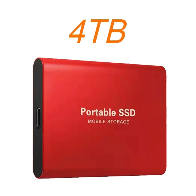 High Speed External Hard Drive 1TB Portable SSD 2TB 4TB Solid State Hard Disk USB 3.1 Type-C Interface Storage Device for Laptop