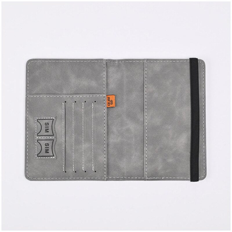 Men PU Leather Wallet Travel Passport Purse Card Male Travel Accessories Hand Carry Passport Business Cards Holder Wallet