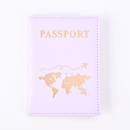 Passport Holder: World Pattern PU Leather