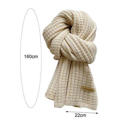 Deer Plush Scarf Winter Neckwear Cozy Solid Color Knitting Scarf for Men Women Thickened Winter Neck Wrap Garment Warm Clothing