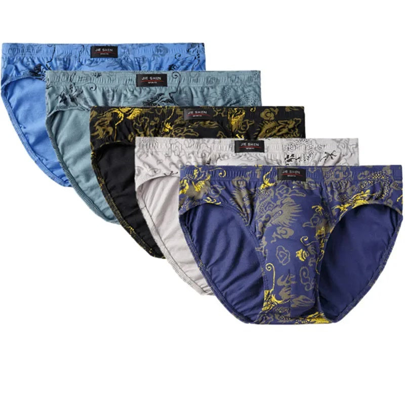 5 Pcs/Lot Cotton Underpants For Men Briefs Male Underwear Knickers Panties Pant Shorts Sexy Undies L XL 2XL 3XL 4XL 5XL 6XL 7XL