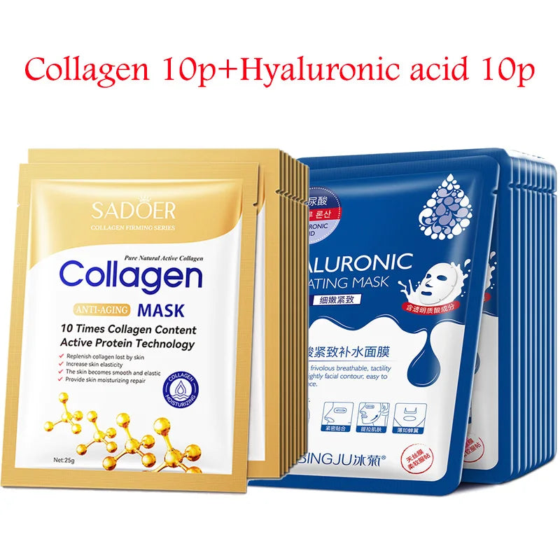 Hyaluronic Acid Face Masks (20ct)