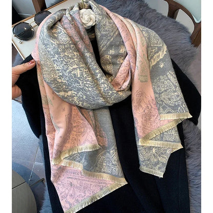 Cashmere Scarf: Luxury Horse Design for Women