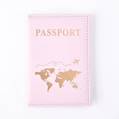 Passport Holder: World Pattern PU Leather