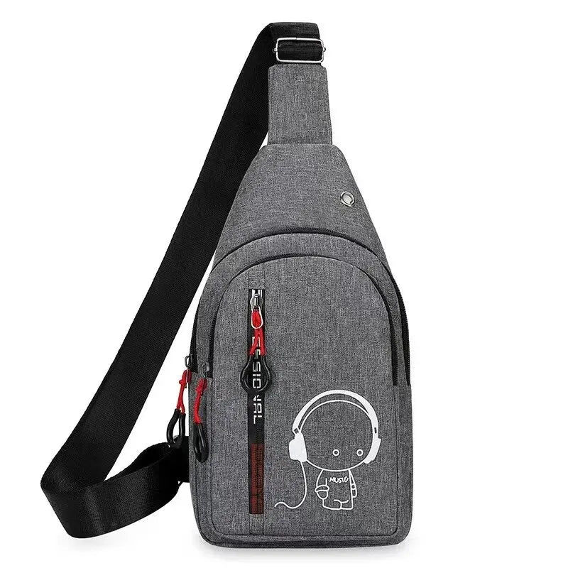 Men's Chest Bag: K-Style Crossbody