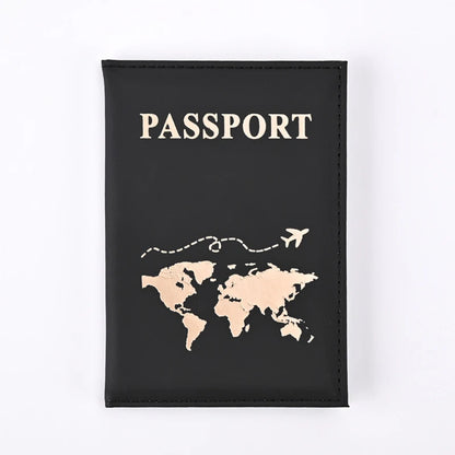 Passport Holder: World Pattern PU Leather