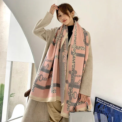 Cashmere Scarf: Luxury Horse Design for Women