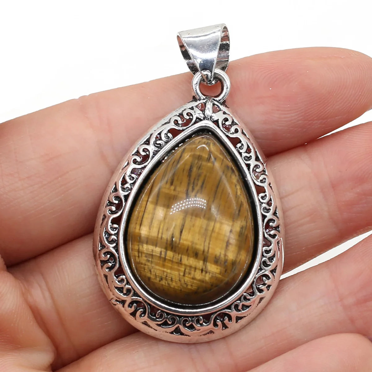 Tiger Eye Gemstone Necklace