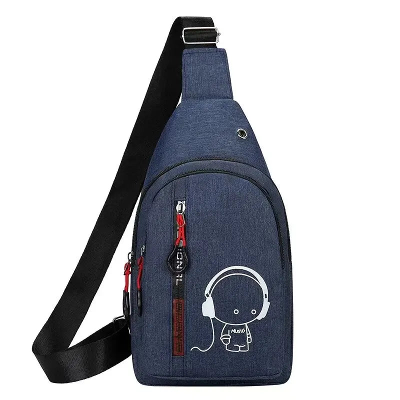 Men's Chest Bag: K-Style Crossbody