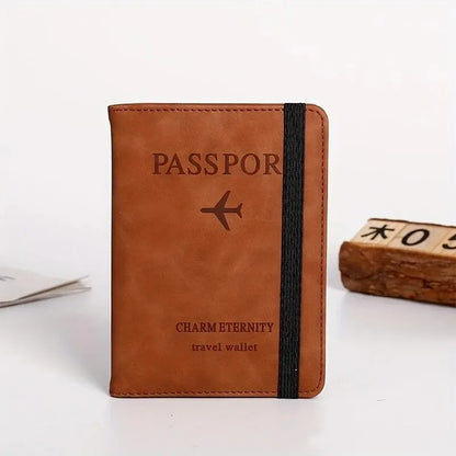 RFID Passport Wallet: PU Leather