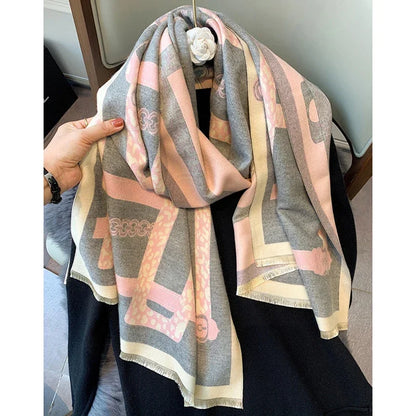 Cashmere Scarf: Luxury Horse Design for Women