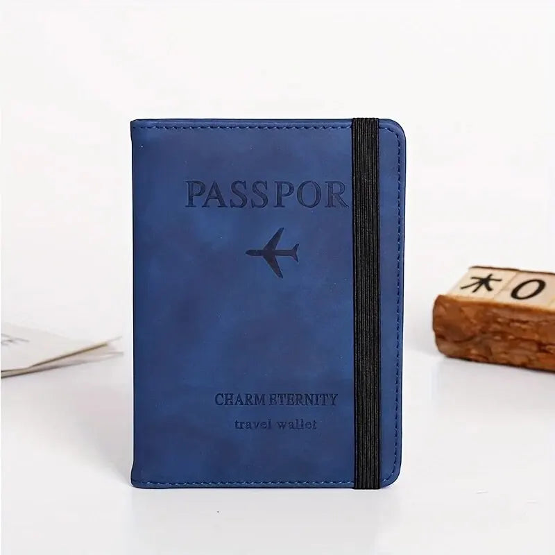 RFID Passport Wallet: PU Leather