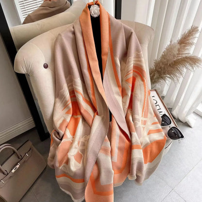 Cashmere Scarf: Luxury Horse Design for Women