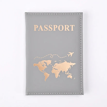 Passport Holder: World Pattern PU Leather